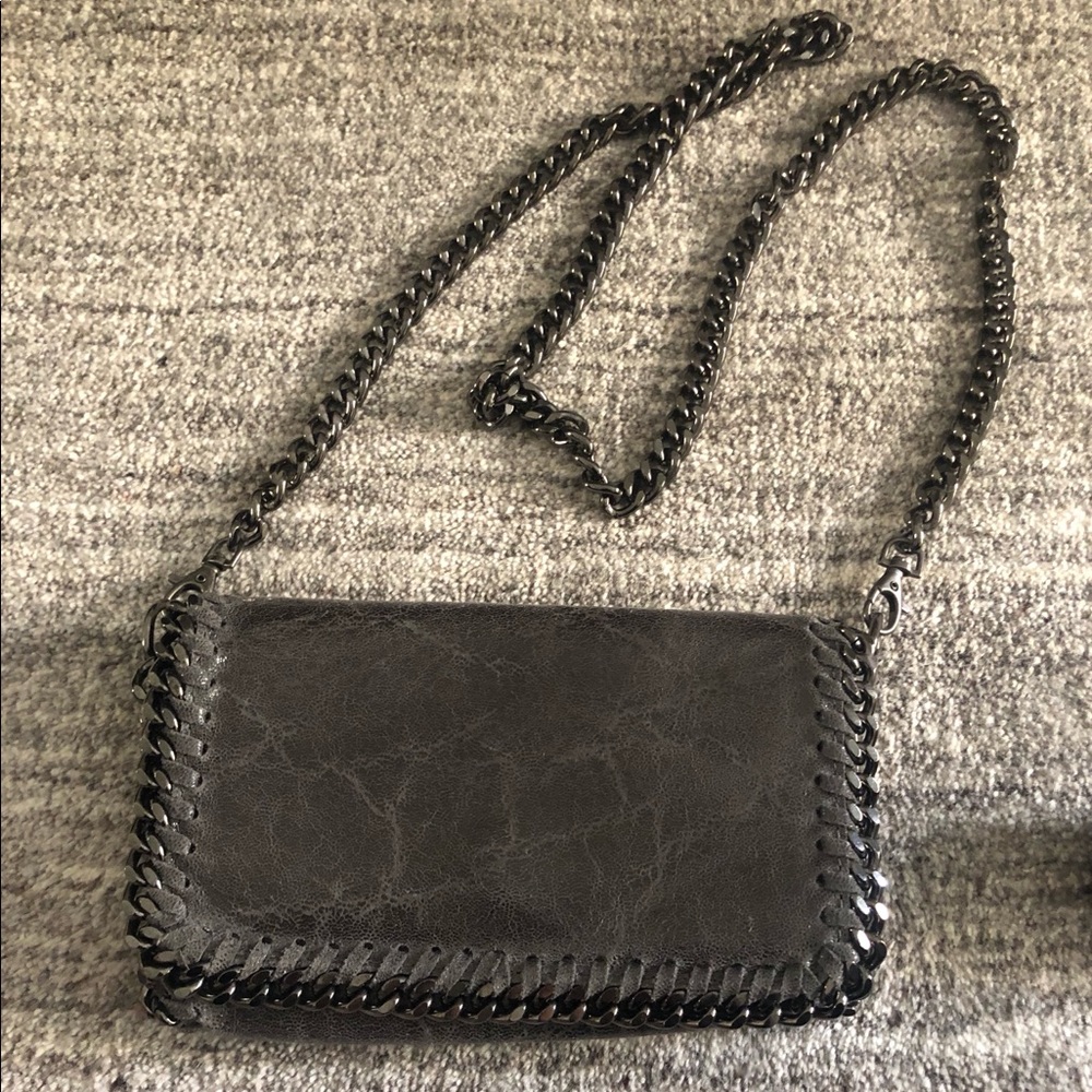Crossbody Italian grey bag